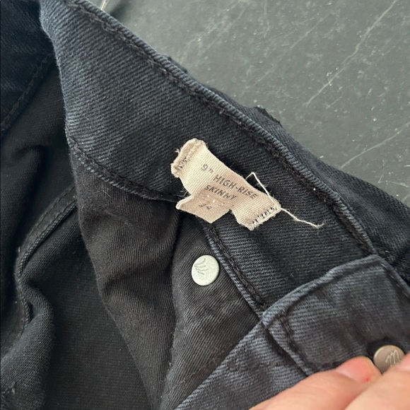 Madewell black 9” high rise skinny jeans denim stretchy minimalist capsule 24 - Picture 7 of 7